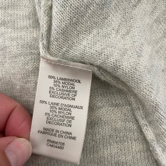 Rebecca Taylor Lambswool Cashmere blend Soft Gray Knit sweater top - Picture 6 of 9